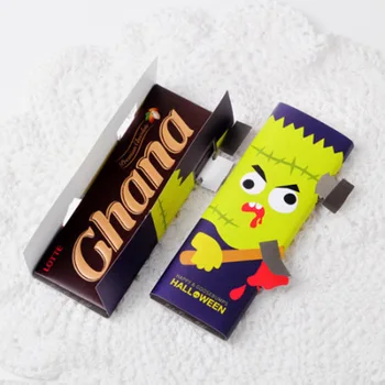 Naujas 15vnt Helovinas žalios monstras dizaino popieriaus vyniojimo apdailos cardsfor pakuotės saldainiai šokoladas 