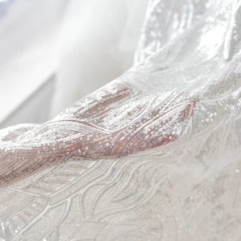 Naujas atvykimo 130cm*1meter Gluosnių šakelės china siuvinėjimo nėrinių audiniai high-end vestuvių suknelė apdailos akies audinys