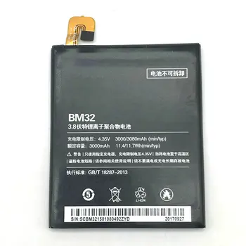 Naujas BM32 3.8 V 3000mAh Aukštos Kokybės Baterija Xiaomi 4 mi4 M4 mobiliojo telefono baterija