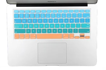 NAUJAS JAV Versija Gradientas Spalvinga Silikoninis Klaviatūros Viršelis MacBook Air 13 Pro 13 15 17 