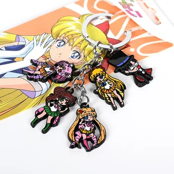 Naujas Mados Mielas Sailor Moon, Bandai Jupiteris Metalo Paketų Prižiūrėtojų Raktinę Pultelio Klavišą Grandinės Pakabukas Aksesuarų Rinkinys