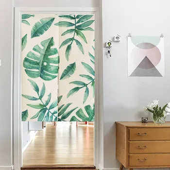 Naujas Sielovados akvarelė kaktusas INS stiliaus medvilnės audinio meno durų užuolaidos, Virtuvės Kavinė Namų Puošybai Pusė Atvira