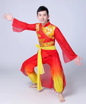 Naujas stilius Drum kostiumai vyrų ir moterų Suaugusiųjų Yangko kostiumai Kinijos Nacionalinis Vandens Būgno atidarymas Šokio juosmens Būgno Kostiumas
