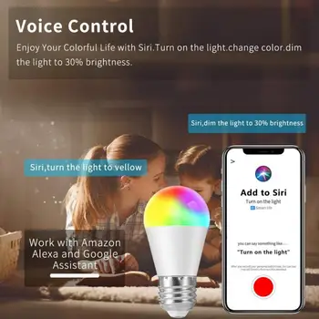 Naujas WiFi RGB Energijos Taupymo Tamsos LED Lemputė Smart Home APP 