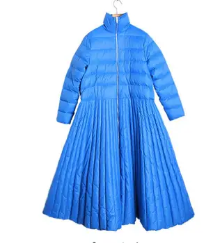 Naujausias Sijonas dizaino plius dydis 7xl moteris ilgai žemyn parkas 2019 žiemos mados mėlyna atsitiktinis stiliaus Baltųjų ančių pūkų paltai gx1074