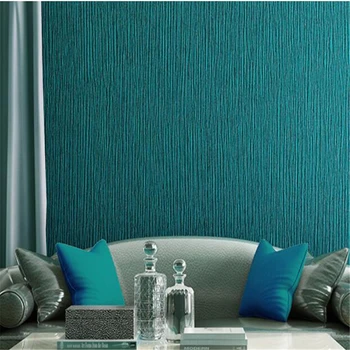 Naują Šiaurės stiliaus peacock blue wallpaper papel de sumalti paprasto dirbtinė oda grūdų šviesos prabangūs miegamojo, valgomojo kambario sienos popieriaus