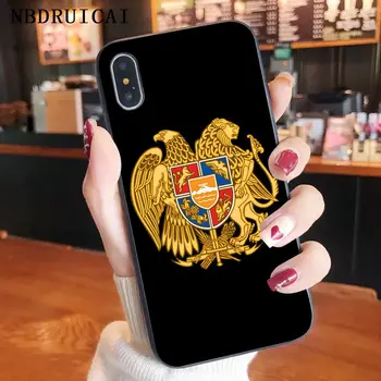 NBDRUICAI Armėnijos, Albanijos, Rusijos vėliava Aukštos Kokybės Telefono dėklas skirtas iPhone 11 pro XS MAX 8 7 6 6S Plus X 5 5S SE XR atveju