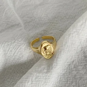 Nekilnojamojo 925 Sterlingas Sidabro Mielas stiliaus aukso spalvos Asmenybė Reguliuojamas Žiedo Bauda Papuošalai Moterims Šalis Elegantiškas Priedai