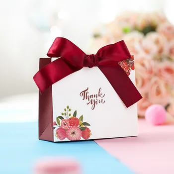 Nemokamas pristatymas 20pcs vestuvių naudai dėžės saldainių krepšiai Nešti maišą dovanų mėlynas drugelis, pink gėlių lokys užsakymą pavadinimas data, žyma