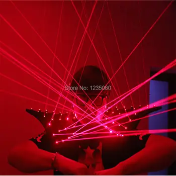 Nemokamas pristatymas Raudonojo Lazerio Kostiumas, LED Liemenė, Šviesos Liemenė Lazerio Pirštines, Akinius Lazerių Šou