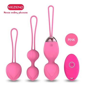NEZEND10 dažnio modelis Kegel kamuolys vibracijos mažėja kamuolys 4 valdymo makšties sugriežtinimas masažo vibracija, kiaušinių moterų sekso žaislas