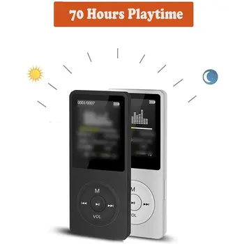 Nešiojamas MP3 Grotuvas Su LCD ekranu Ekranas FM Radijas Vaizdo Hifi Grotuvas, Filmai, E-knygos, Muzikos Grotuvai Su integruotu Mikrofonu