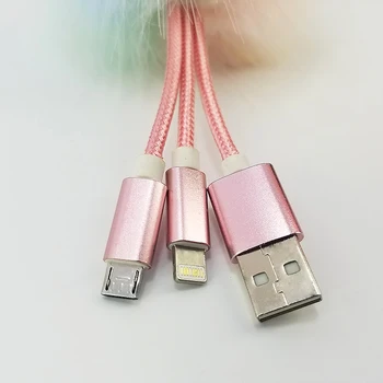 Nešiojamas USB Pintas Laidas Keychain Rankų darbo Pom Pom Kamuolys Pakabukas Papuošalai Žavesio paketų prižiūrėtojų raktinę Maišelį Apdailos Keychain Priedai 2020 m.
