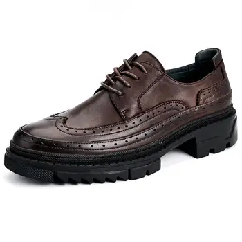 Nėriniai-Up Verslo Vyrų Batai vasaros Mens Britų Retro Bateliai vyrai dizaineris batai vyrams aukštos kokybės mens oficialų suknelė karvės odos batai