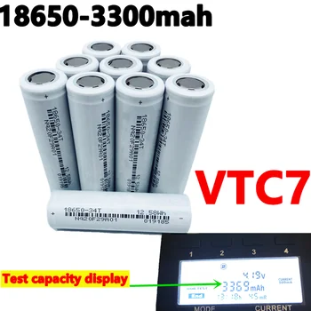 Originalus 18650 akumuliatorius 3300mah INR18650 3.7 V Įkrovimo baterija (akumuliatorius Li ion 18650 ličio jonų 30a didelis einamosios 18650 VTC7
