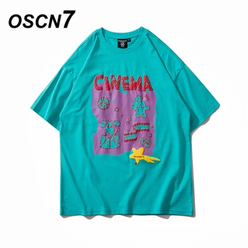 OSCN7 Grafikos Spausdinimo vyriški Marškinėliai 2021 Juokinga Trumpas Rankovės Tshirts Vasaros Hip-Hop Atsitiktinis Mados Moterų Top Tee Streetwear 9626