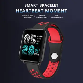 P1 Smart Watch Širdies ritmas, Kraujo Spaudimas Tracker Smart Apyrankė IP67 GPS Sporto Trajektorija Apyrankę Moterys Vyrai Mada Žiūrėti