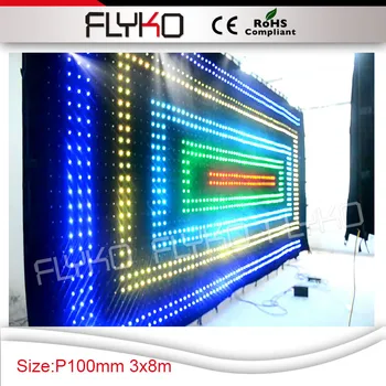 P100mm matymo vaizdo ekranas užuolaidų 3m x 8m, aukštos rezoliucijos karšto pardavimo, Guangzhou