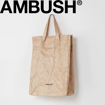 PASALA pečių maišą vyrai moterys streetwear ekologinių plisuotos abrikosų PASALA etiketės maišelį hip-hop kraftpopieris gyvenimo darbas krepšys