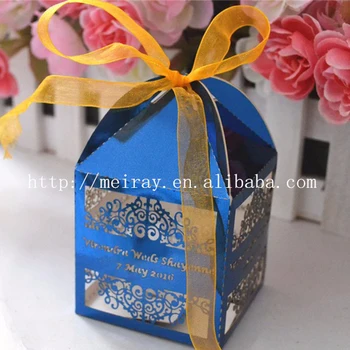 Pjovimas lazeriu naudai lauke aukso vestuvių saldainių dėžutė vestuvių dovanos svečiams asmeninį straipsniai