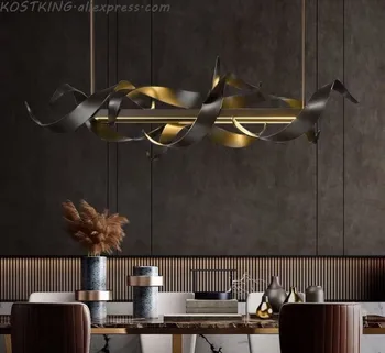 Postmodernios šviesos prabangus LED restoranas sieniniai šviestuvai apdailos Šiaurės registratūra lempos paprastos geležies meno baro kabo lempa