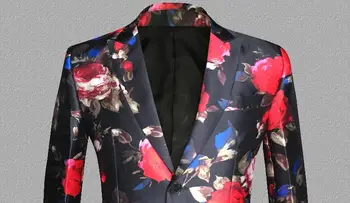 Printin švarkas vyrams kostiumai dizaino striukė vyrai etape kostiumai dainininkai drabužius šokių žvaigždė stiliaus suknelė punk rock masculino homme