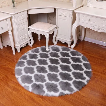 Raundas pliušinis kiliminė danga miegamajame kilimas imitacija vilnos kilimas langų apdailos, kilimas vaikų nuskaitymo kilimų kompiuterio kėdė pliušinis kilimas