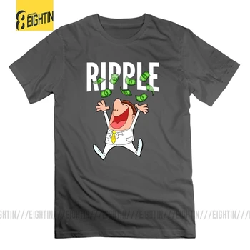 Ripple XRP Milijonierius Cryptocurrency T-Shirt Viršūnės Apvalios Apykaklės T Marškinėliai trumpomis Rankovėmis, Originalus Viršūnes Vyrams Medvilnės Tees