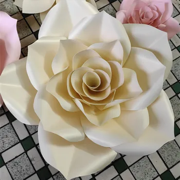 Rose vestuvių rankų darbo trimatis popieriaus gėlės šalis dekoro rekvizitai prekių šventinės dekoracijos kortelę, popierinės gėlės