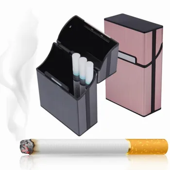 Rūkymo Aksesuarai 20 Cigarečių Atveju Cigarų Laikymo Konteineris Aliuminio Lydinio Tabako Savininko Kišenėje Lauke Vyrų Dovanos Dropshipping