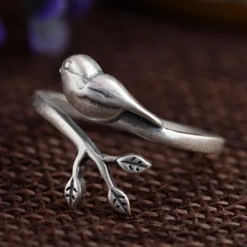 S990 Bauda Sidabro Antikvariniai sidabro žiedas didmeninė matinis procesas rankinis PH7 stiliaus moteris amor dovana