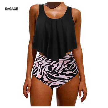 SAGACE 2-Piece Susiėmę Bikini Komplektas Moterys Vasarą Padalinta maudymosi kostiumėlį, Seksualus Spausdinti Maudymosi kostiumai Lady 2020 Naujas Holiday Beach biquini kostiumas A423