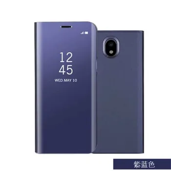 Samsung Galaxy J7 2017 / J7 Pro SM-J730 Coque Prabanga Peržiūrėti Smart Veidrodis, Flip Telefonas Padengti Atveju 
