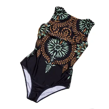 Seksualus Vienas Gabalas Moterų maudymosi kostiumėlį Mados Seksualus Spausdinti vientisas Jumpsuit Paplūdimio Rankšluosčiai Push-up Bikinis купальники женские 2021