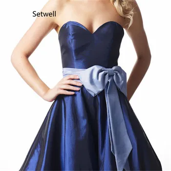 Setwell 2017 Gražus, Tamsiai Mėlynos Homecoming Suknelės Žavinga Stebėjimo Backless Homecoming Suknelė Seksualus Mini Trumpas Prom Dress
