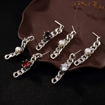 Sidabro S925 Gryno Sidabro Antikvariniai Tailando sidabro austi perlamutro inkrustacijos cirkonis perlas lady korėjos auskarai auskarai didmeninės