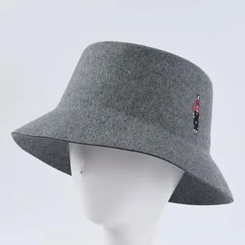 SILOQIN Tendencija Panama Ponios Bžūp Kokybės Mados Vilnos Kibirą Skrybėlės Vyrai Moterys Rudens Žiemos Elegantiškas Noble Markės Sombrero Pora Skrybėlę