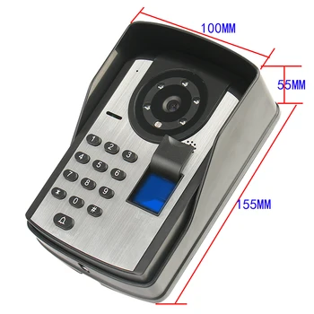 Slaptažodį pirštų Atspaudų IR Kamera 7 Colių Wifi Bevielio Vaizdo Durų Telefonu Skambinti Vaizdo Video Domofonas Sistema APP Nuotolinis Atrakinimas