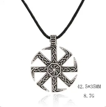 Slavų Kolovrat simbolis papuošalai Pagonių amuletas pakabukas Slavų karoliai