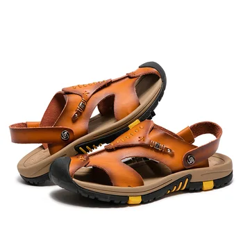 Sommer zomerschoenen sandalai schoenen sandalsslippers mannen originali paplūdimio veikia odos mens komfortą zapatos hombre sandles