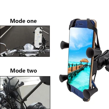 Su USB Įkroviklis 360 Pasukti Dviračio Motociklo Mobiliojo Telefono Stovas Laikiklis Greito Įkrovimo Motociklo Priedai