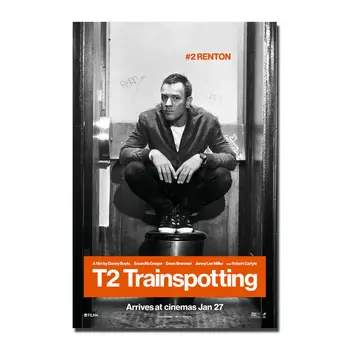 T2 Trainspotting Filmo Ewan McGregor Filmas 5 Šilko Audinys Sienos Plakatus Dekoro Lipduko Šviesus