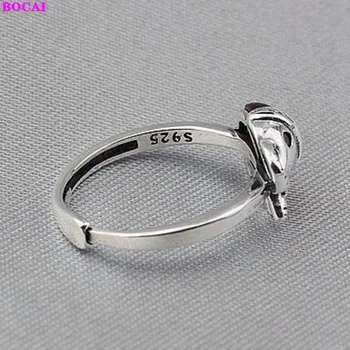 Tailando sidabro moterų žiedai Retro mados kūrybos atidarymo žiedas 925 Sterling Silverwomen žiede 