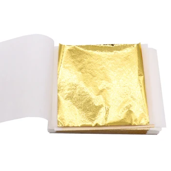 Taivano Aukso Lapų Lapas Statula Puošybos Meno, Amatų Sienos, Baldai 8x8.5cm Dirbtinė Aukso Folija Gilding Popieriaus