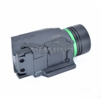 Taktinis LED Žibintuvėlis Žalias / Raudonas Lazeris Žvilgsnio 20mm Geležinkelių Mini Glock pistoletas Pistoletas Šviesos lanterna Airsoft Šviesos