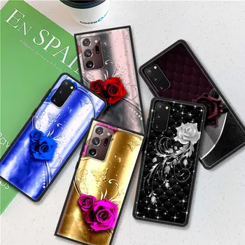 Telefono Dangtelis Skirtas Samsung Galaxy S20 FE S21 S10 S8 S9 S10e 20 Pastaba Ultra 10 ir 9 8 Minkštas Mobiliojo Atveju Kristalų Gėlių