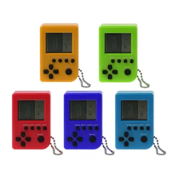 Tetris Mini Nešiojamą Vaikų Žaidimų Konsolės Kapsulė Žaislas Built-in Žaidimai 26 Naudoti Klavišą Grandinės Žiedas Dovana Atsitiktine Spalva