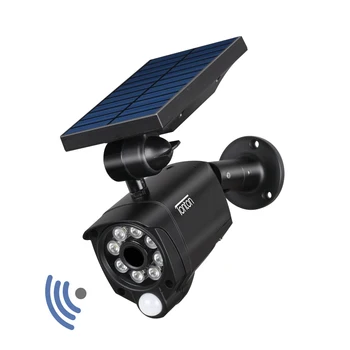 Tonton Modeliavimas Netikrą Kamera Saulės Energijos Manekeno Kameros Vandeniui Lauko Saugumo VAIZDO Stebėjimo Kamera Kulka LED Šviesos
