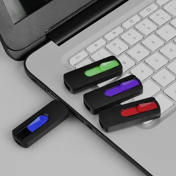 TOPESEL Flash Drive USB 2.0 Atminties kortelė 5 Pack Pendrive Ištraukiama Šuolis Ratai Spalvinga Zip Diskai(Raudona,Mėlyna,Žalia,Geltona,Juoda)
