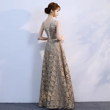 Trill Elegantiškas Moteris vakarinę Suknelę Ilgai 2019 Stilingas Appliques Blizgančiais Vakare Gown Šalis Suknelė Atgal Nėrinių chalatas de soiree